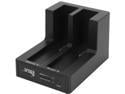 SYBA USB 3.0 2.5" & 3.5" Dual bay Black SATA III, HDD Docking Station for Easy Clone and Backup, CL-ENC50060