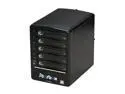 SNT SNT-ESATA350SESR Aluminum 3.5" x 5 Bay Black SATA I/II eSATA 5 Bay SATA to eSATA External RAID Enclosure Backplane Port Multiplier w/ 2 x 80mm fan