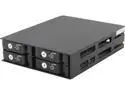 SNT SNT-BPSS425A 1 x 5.25" Bay to 4 x 2.5" Hotswap SATA/SAS HDDs/SSDs 6.0 Gbps and up to 12TB backplane with Patened anti-vibration guide rails design