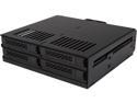 ICY DOCK 4 x 2.5 SSD to 5.25 Drive Bay Hot Swap Backplane Cage Mobile Rack Comparable to Tray-less Design - ExpressCage MB324SP-B