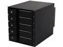 Athena Power BP-TLA3051SAC 3.5" HDD Trayless Hot-Swap Backplane Module Converts 3 X 5.25" to 5 X 3.5" SAS/SATA 6Gb/s HDD (Vertical) - Aluminum Cage & Tray w/ Security Keylock, 80mm Fan & LED Indicator