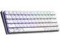 Cooler Master SK622 Silver White Wireless 60% Mechanical Keyboard with Low Profile Blue Switches, New and Improved Keycaps, and Brushed Aluminum Design