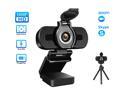 TROPRO 1080P Webcam for PC, Full HD Computer Camera with Cover, USB Web Cam with Microphone, Cover, Expandable Tripod, Streaming Camera for Skype, Streaming, Teleconference etc.