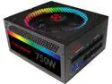 COOLMOON 750W Power Supply Fully Modular 80+ Gold Certified with Addressable RGB Light - Vairous Color Mode, RGB-750