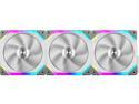 LIAN LI UNI FAN SL120 RGB White 3x 12cm Fan Pack with Controller - UF-SL120-3W