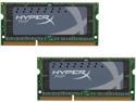 HyperX 16GB (2 x 8GB) 204-Pin DDR3 SO-DIMM DDR3 1600 Laptop Memory HyperX Plug n Play Model KHX16S9P1K2/16