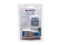 Kingston 2GB Secure Digital (SD) Flash Card w/TravelLite Reader Model FCR-TL+SD/2GB