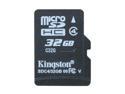 Kingston 32GB MicroSDHC Class 4 Memory Card (SDC4/32GBSP)