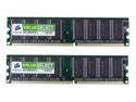 CORSAIR ValueSelect 1GB (2 x 512MB) DDR 400 (PC 3200) Dual Channel Kit Desktop Memory Model VS1GBKIT400C3
