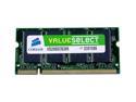 CORSAIR ValueSelect 256MB 200-Pin DDR SO-DIMM DDR 266 (PC 2100) Laptop Memory Model VS256SDS266