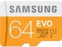 Samsung 64GB EVO microSDXC UHS-I/U1 Class 10 Memory Card with Adapter, Speed Up to 48MB/s (MB-MP64DA/AM) [Old Speed]