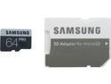 SAMSUNG Pro 64GB microSDXC Flash Card Model MB-MG64DA/AM