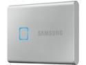 SAMSUNG T7 Touch Portable SSD 1TB - Up to 1050 MB/s - USB 3.2 External Solid State Drive, Silver (MU-PC1T0S/WW)