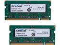 Crucial 2GB (2 x 1GB) 200-Pin DDR2 SO-DIMM DDR2 667 (PC2 5300) Dual Channel Kit Laptop Memory Model CT2KIT12864AC667
