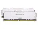 Crucial Ballistix 2666 MHz DDR4 DRAM Desktop Gaming Memory Kit 32GB (16GBx2) CL16 BL2K16G26C16U4W (WHITE)