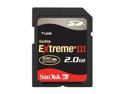 SanDisk Extreme III 2GB Secure Digital (SD) Flash Card Model SDSDX3-2048-901