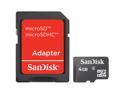 SanDisk 4GB microSDHC Flash Card Model SDSDQ-4096-A11M