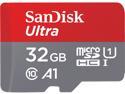 SanDisk 32GB Ultra microSDHC A1 UHS-I/U1 Class 10 Memory Card with Adapter, Speed Up to 98MB/s (SDSQUAR-032G-GN6MA)