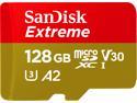 SanDisk 128GB Extreme microSDXC UHS-I/U3 A2 Micro SD Card with Adapter, Speed Up to 190MB/s (SDSQXAA-128G-GN6MA)