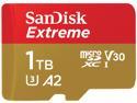 SanDisk 1TB Extreme microSDXC UHS-I/U3 A2 Memory Card with Adapter, Speed Up to 190MB/s (SDSQXAV-1T00-GN6MA)