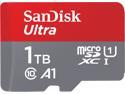 SanDisk 1TB Ultra microSDXC A1 UHS-I/U1 Class 10 Memory Card with Adapter, Speed Up to 150MB/s (SDSQUAC-1T00-GN6MA)