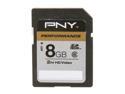 PNY Optima Pro 8GB Secure Digital High-Capacity (SDHC) Flash Card Model P-SDHC8G6-DVDC