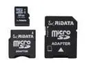 RiDATA Lightning Series 16GB microSDHC Flash Card w/2 Adapters (SD/Mini SD/Mini SDHC) Model RDMICSDHC16GLIG2-2
