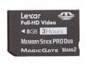 Lexar 8GB Memory Stick Pro Duo (MS Pro Duo) Full-HD Video Memory Card Model LMSPD8GBFSBNAHD