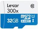 Lexar High-Performance microSDHC 300x 32GB UHS-I/U1 (Up to 45MB/s Read) w/ Adapter Flash Memory Card