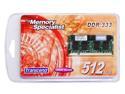 Transcend 512MB 200-Pin DDR SO-DIMM DDR 333 (PC 2700) Laptop Memory Model TS64MSD64V3F