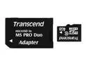 Transcend 4GB microSDHC Flash Card with MS pro duo adapter Model TS4GUSDHC6-MS