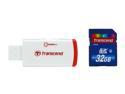 Transcend 32GB Secure Digital High-Capacity (SDHC) Flash Card w/ P2 Card Reader Model TS32GSDHC6-P2