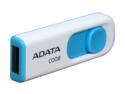 ADATA Classic Series 8GB Retractable USB 2.0 Flash Drive (White + Blue) Model AC008-8G-RWE