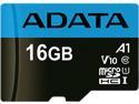 ADATA 16GB Premier microSDHC UHS-I / Class 10 V10 A1 Memory Card with SD Adapter, Speed Up to 100MB/s (AUSDH16GUICL10A1-RA1)