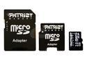 Patriot Signature 2GB MicroSD Flash Card /w miniSD and SD Adapter Model PSF2GMCSD3P