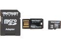 Patriot LX Series 16GB Class 10 Micro SDHC Flash Card Kit With SD & USB 2.0 Adapter Model PSF16GMCSHC10UK