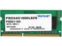 Patriot 4GB 204-Pin DDR3 SO-DIMM DDR3L 1600 (PC3L 12800) Memory Model PSD34G1600L82S