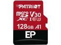 Patriot Memory 128GB EP Series MicroSDXC U3, A1, V30, 4K Memory Card with Adapter, Reads 90MB/s, Writes 80MB/s