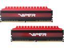 Patriot Viper 4 16GB (2 x 8GB) DDR4 2800 (PC4 22400) Extreme Performance Memory, Black Sides / Red Top Model PV416G280C6K