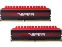 Patriot Viper 4 16GB (2 x 8GB) DDR4 3000 (PC4 24000) Extreme Performance Memory, Black Sides / Red Top Model PV416G300C6K