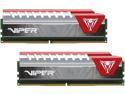 Patriot Viper Elite 8GB (2 x 4GB) DDR4 2400MHz DRAM (Desktop Memory) CL15 1.2V Red DIMM (288-pin) PVE48G240C5KRD (Intel XMP, AMD Ryzen)