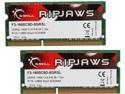 G.SKILL Ripjaws Series 8GB (2 x 4GB) 204-Pin DDR3 SO-DIMM DDR3L 1600 (PC3L 12800) Laptop Memory Model F3-1600C9D-8GRSL