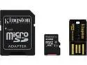 Kingston 64GB Multi-Kit/Mobility Kit microSDXC Class 10 Memory Card with SD Adapter and Reader (MBLY10G2/64GB)