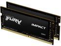 Kingston FURY Impact 32GB (2 x 16GB) 260-Pin DDR4 SO-DIMM DDR4 3200 (PC4 25600) Laptop Memory Model KF432S20IB1K2/32
