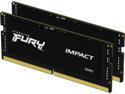 Kingston FURY Impact 32GB (2 x 16GB) 262-Pin DDR5 SO-DIMM DDR5 5600 (PC5 44800) Laptop Memory Model KF556S40IBK2-32