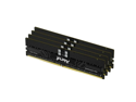 Kingston FURY Renegade Pro 128GB (4 x 32GB) DDR5 SDRAM Memory Kit - For Motherboard - 128 GB (4 x 32GB) - DDR5-6000/PC5-48000 DDR5 SDRAM - 6000 MHz Single-rank Memory -CL32- 1.35 V - KF560R32RBEK4-128