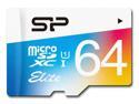 Silicon Power 64GB Elite microSDXC UHS-I/U1 Class 10 Memory Card with Adapter, Speed Up to 85MB/s (SP064GBSTXBU1V20NE)