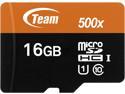 Team 16GB microSDHC UHS-I/U1 Class 10 Memory Card with Adapter, Speed Up to 80MB/s (TUSDH16GUHS03)