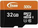 Team 32GB microSDHC UHS-I/U1 Class 10 Memory Card with Adapter, Speed Up to 80MB/s (TUSDH32GUHS03)