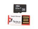 Team 32GB microSDHC Flash Card with USB Card Reader (Red) Model TUSDH32GCL430